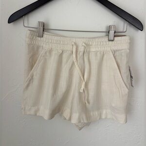 PacSun Linen Blend Pull-On Shorts Cream XS NWT